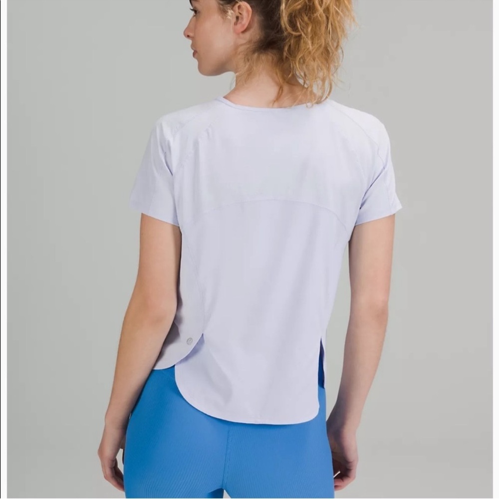 Pristine Lululemon Lightweight Stretch Run Short sleeve In Patel Blue Size:0 - Picture 2 of 3